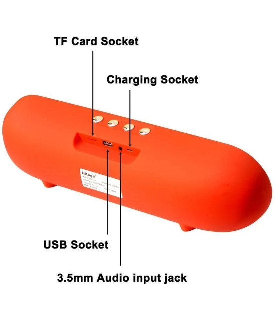 hitage BS-315 Speaker 5 W Bluetooth Speaker Bluetooth V 5.0 with USB,Aux Playback Time 24 hrs Red - Red