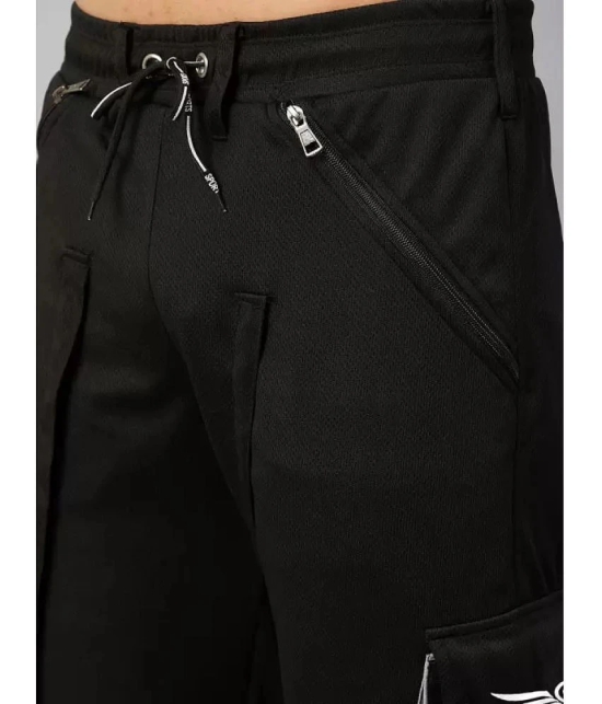 Chrome & Coral Regular Flat Mens Cargos - Black ( Pack of 1 ) - None