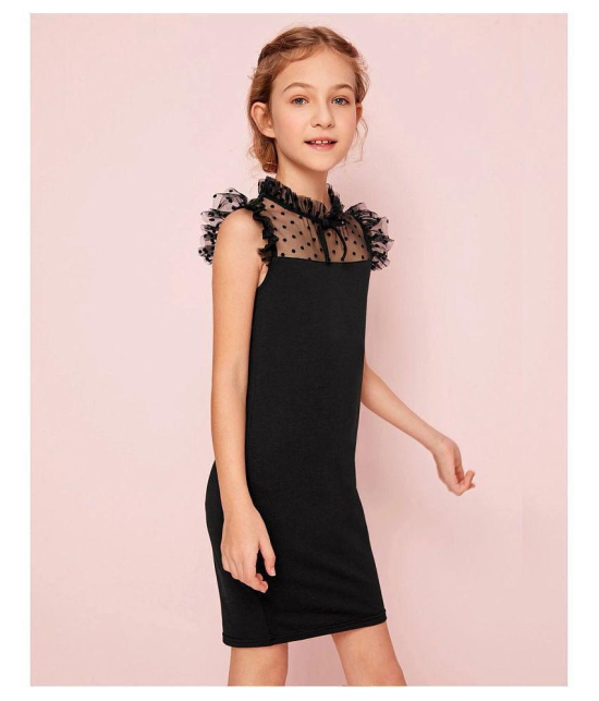 Addyvero - Black Cotton Blend Girls Bodycon Dress ( Pack of 1 ) - None