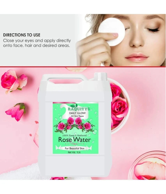 RAQUITYS Rose water face toner for glowing skin for all skin type 1 LITER