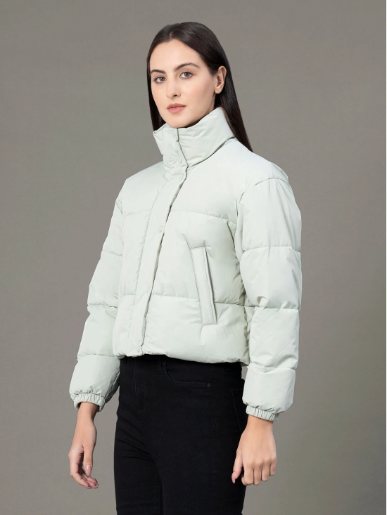 RedTape Stand Collar Padded Jacket for Women |  Zipper & Button Closure | Enhanced Comfort