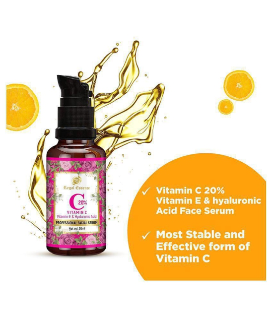 Regal Essence Vitamin C 20% Facial Serum with Vitamin E & Hyaluronic Acid,for Men & Women - 30ml (Pack of 1)