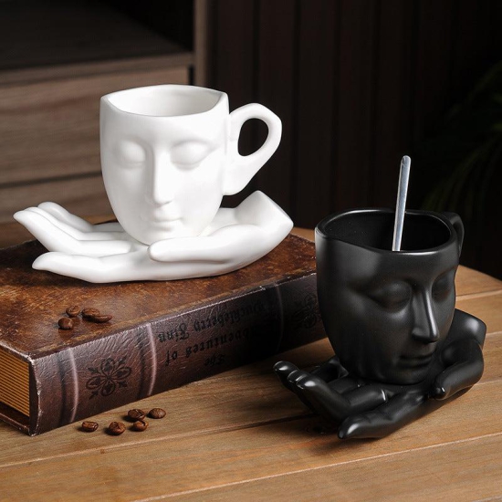 Serene Ceramic Coffee Cup-White / 260ML