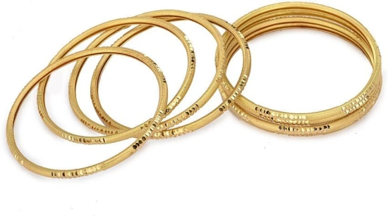 Somil Gold Bangle Set ( Pack of 8 ) - None