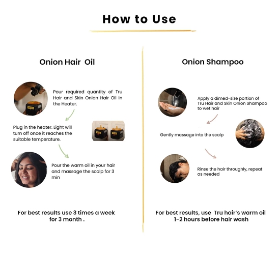 Onion Shampoo and Onion Hair Oil with heater-Default