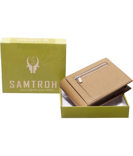 samtroh - PU BEIGE Mens Regular Wallet ( Pack of 1 ) - Beige