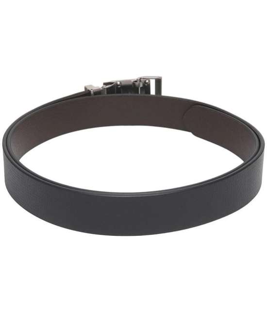 Loopa - Black Faux Leather Mens Reversible Belt ( Pack of 1 ) - None