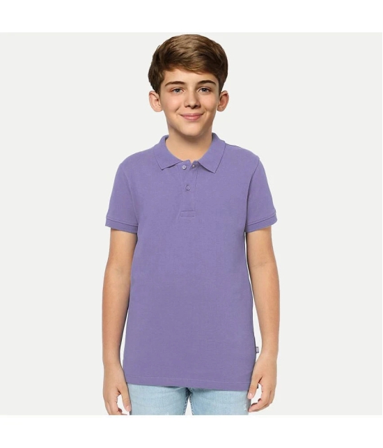 Radprix Purple Cotton Blend Boys Polo T-Shirt ( Pack of 1 ) - None