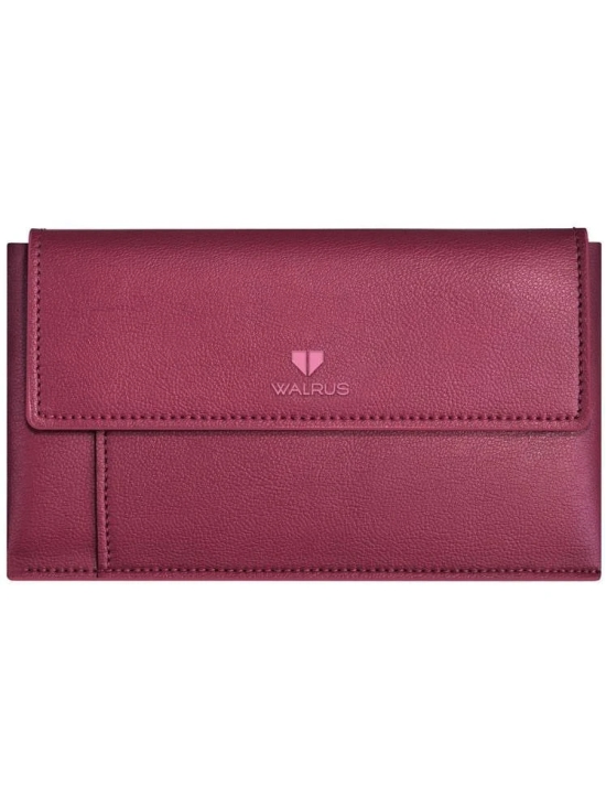 Walrus Maroon Faux Leather Purse - Maroon