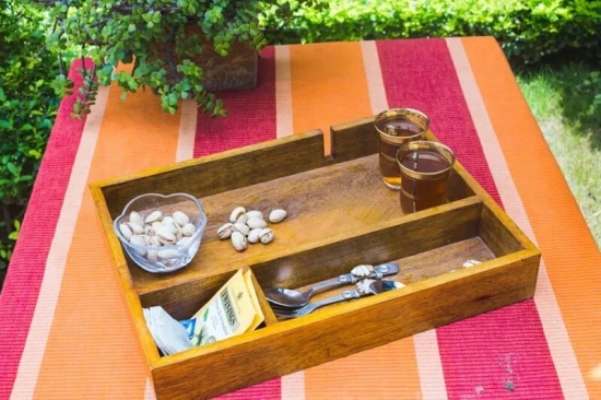 Mini Bar Tray in Mango Wood