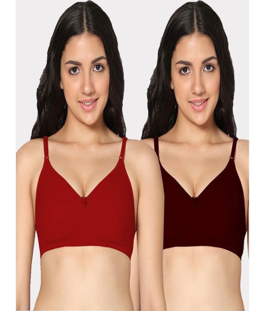 IN CARE LINGERIE - Multicolor Cotton Non Padded Women's T-Shirt Bra ( Pack of 2 ) - None