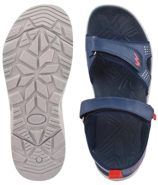 Campus - Navy Mens Floater Sandals - None