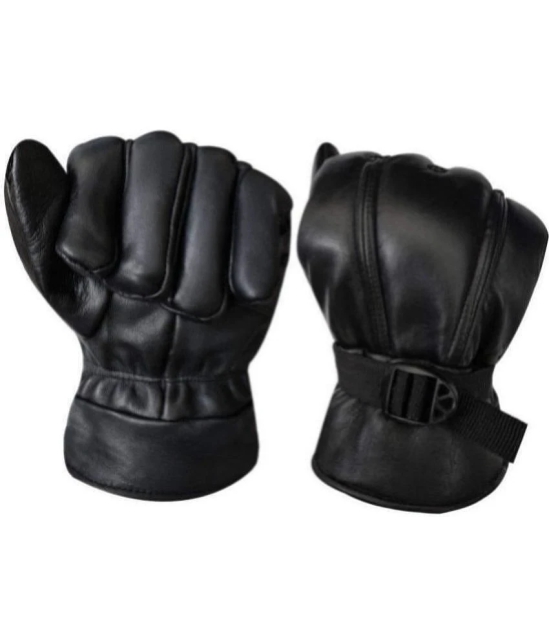 ZAYSOO Full Fingers PU Leather Riding Gloves ( Pair of 1 ) - L