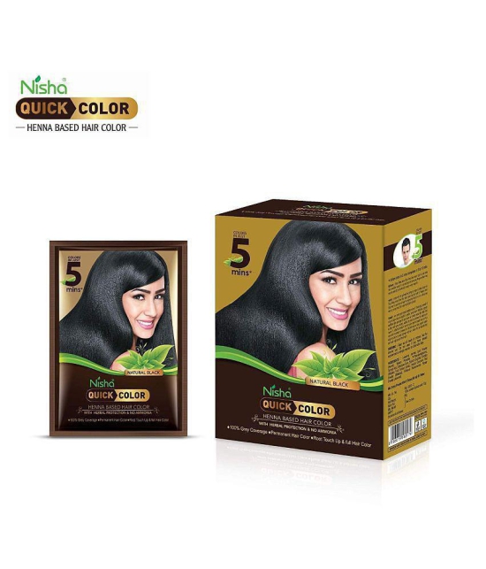 Nisha Quick 60gm Comes with Natural Based Permanent Hair Color Henna Powder Burgundy each Pack 15 g