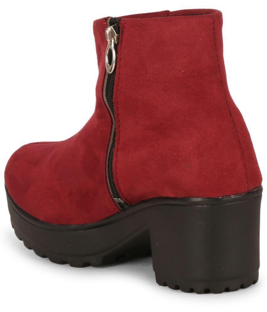 Ishransh - Red Women''s Ankle Length Boots - None