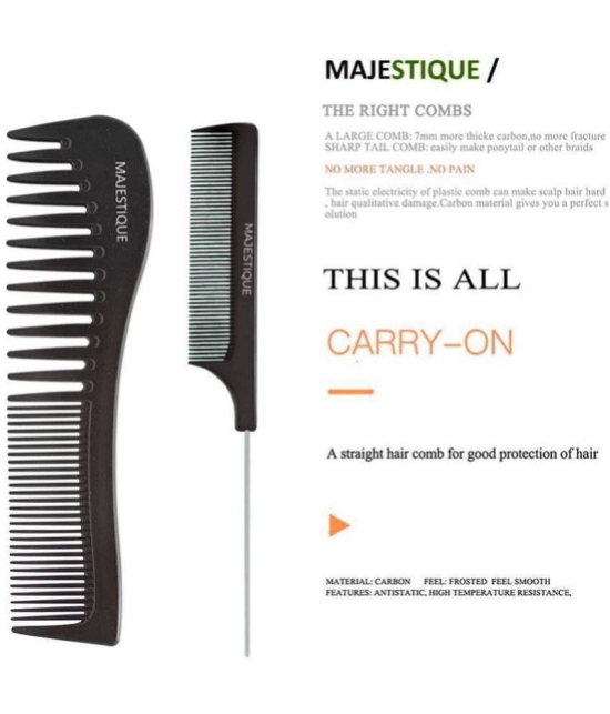 Majestique Hair Brush Set 4Pcs Detangling Brush Wideteeth And Tail Comb Suit For Women Men & Kids