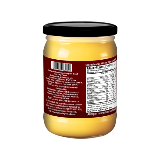 Organic Bilona Cow Ghee 500ml | Barsana Magic Bilona Ghee Made by Natural Bilona Process.