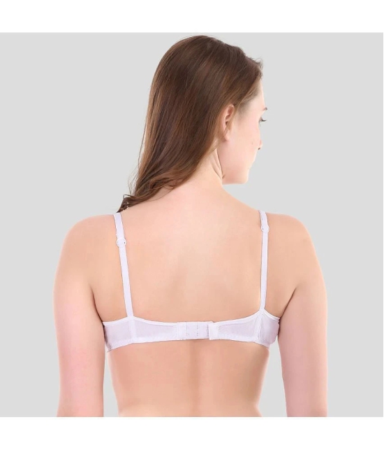 TCG Cotton Blend Non Padded Womens Everyday Bra ( White ) - None