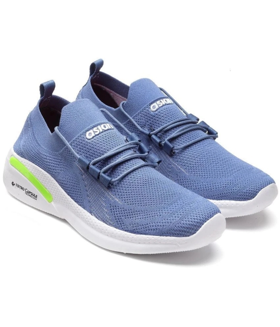 ASIAN HATTRICK-21 Blue Mens Sports Running Shoes - None