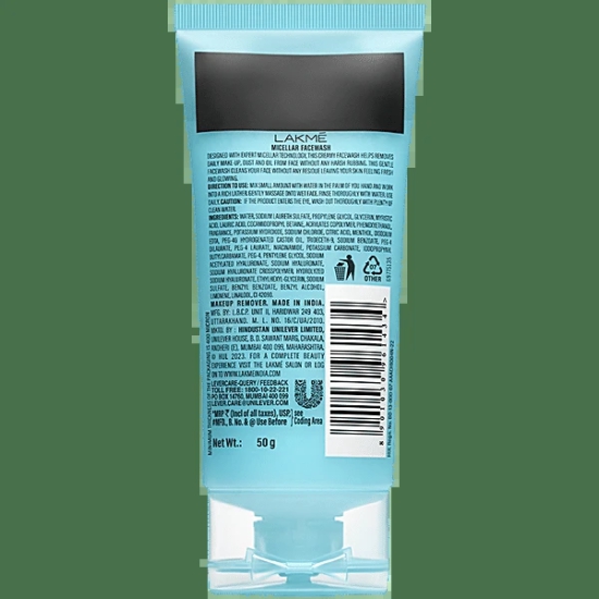 Lakme Micellar Pure Face Wash, 50 Gm