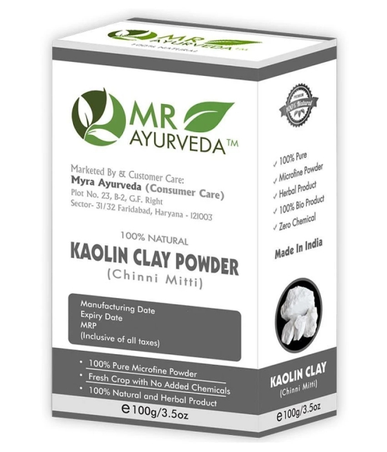 MR Ayurveda Kaolin Clay Powder for Skin Whitening Face Pack Masks 100 gm