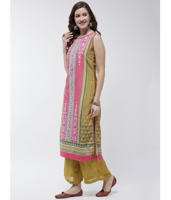 Pannkh - Multicolor Viscose Womens Straight Kurti ( Pack of 1 ) - None