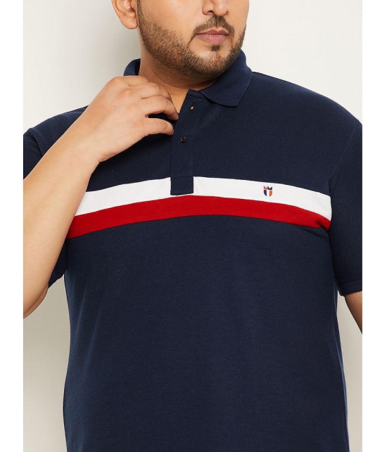 MXN - Navy Cotton Blend Regular Fit Men''s Polo T Shirt ( Pack of 1 ) - None