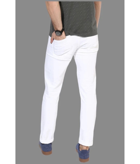 HALOGEN - White Cotton Blend Slim Fit Mens Jeans ( Pack of 1 ) - None