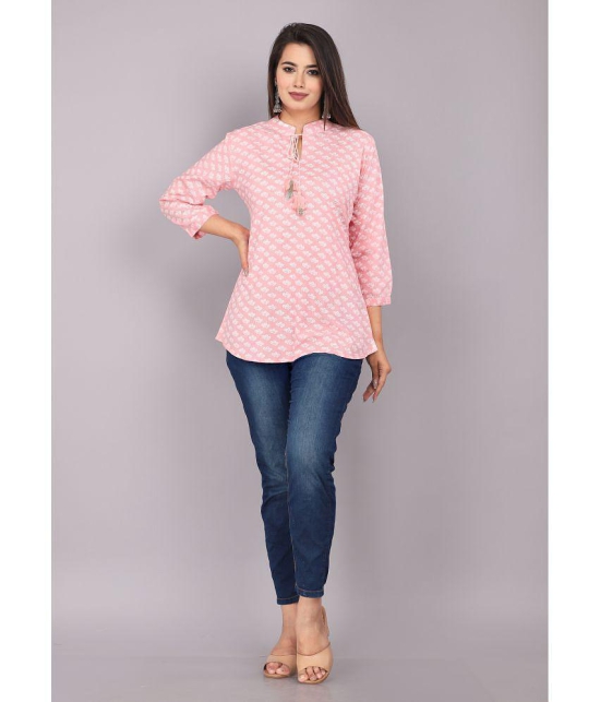 HIGHLIGHT FASHION EXPORT - Pink Rayon Women''s Regular Top ( Pack of 1 ) - None