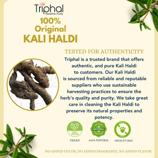 Kali Haldi - Organic Black Turmeric Root for Well-being | Premium Quality | Triphal