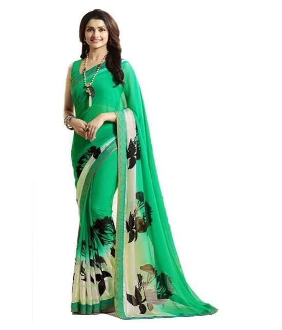 Gazal Fashions - Multicolor Chiffon Saree With Blouse Piece (Pack of 1)