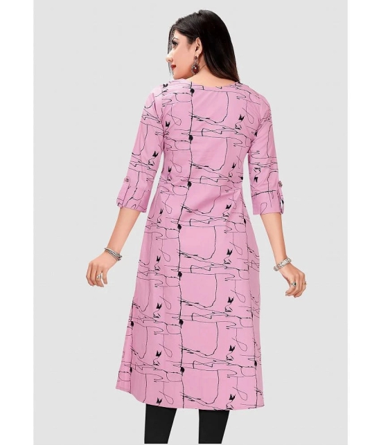 Meher Impex - Pink Cotton Blend Womens A-line Kurti ( Pack of 1 ) - None