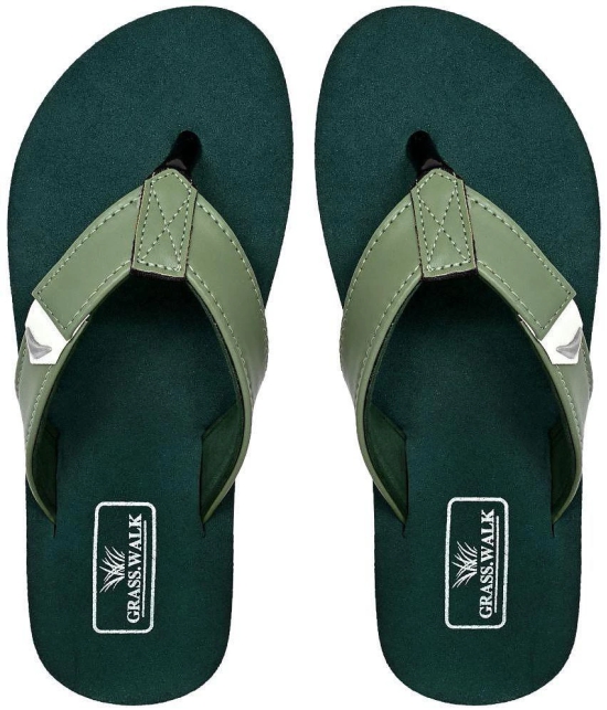 GRASS WALK Green Men's Thong Flip Flop - None