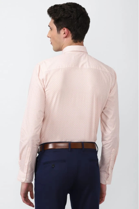 Men Pink Slim Fit Formal Full Sleeves Formal Shirt