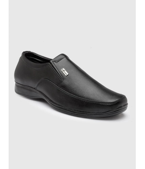 Action Black Mens Slip On Formal Shoes - None