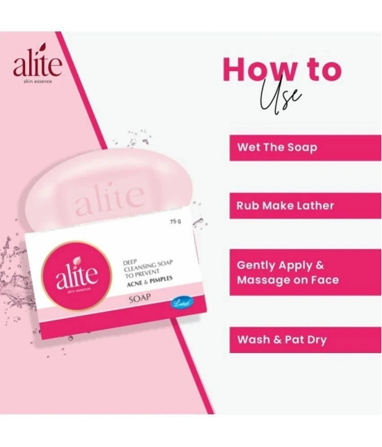 alite Anti Acne Soap (2x75g)+ Anti Acne Facewash with Charcoal (2x70g) for Acne Free Skin - Combo