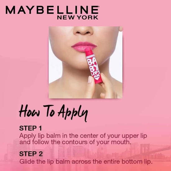 Maybelline New York Lip Balm, With Spf, Moisturises and Protects From the Sun, Pink Lolita & Baby Lips Cherry Kiss, 4g