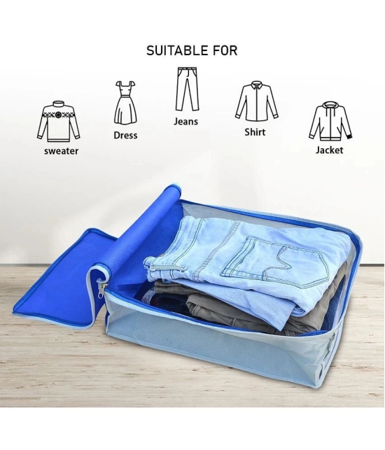 SH NASIMA -Set of 2 Non Woven Underbed Storage Bag Clear Window & Zipper Lock