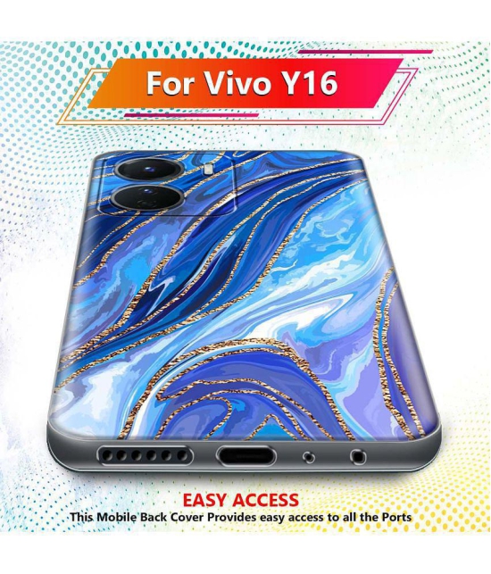 NBOX - Multicolor Silicon Printed Back Cover Compatible For Vivo Y16 ( Pack of 1 )