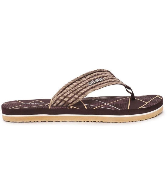 Paragon - Brown Mens Thong Flip Flop - None