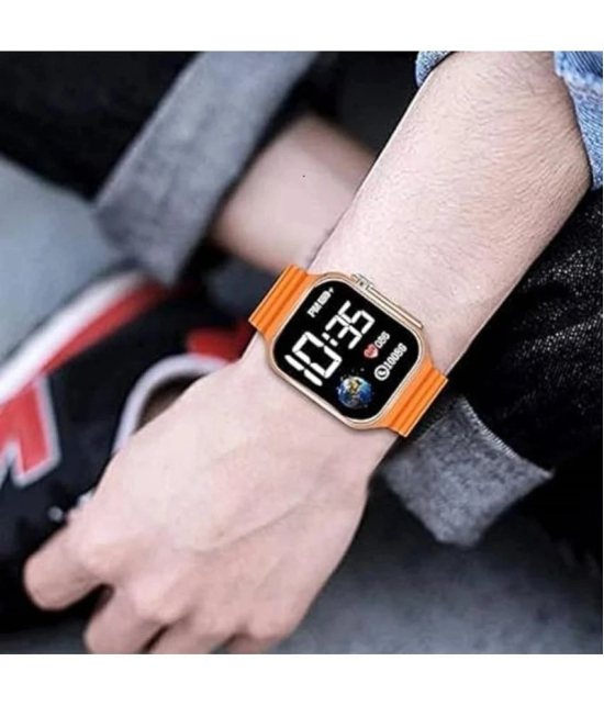 Svats Orange Silicon Digital Mens Watch