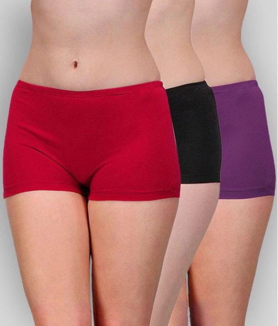 Softskin - Multicolor Cotton Solid Women's Briefs ( Pack of 3 ) - 2XL