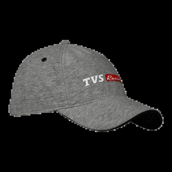 TVS Racing Cotton Black cap with Adjustable Strap, Lightweight, 100% cotton shell & Flexible Peak Cap