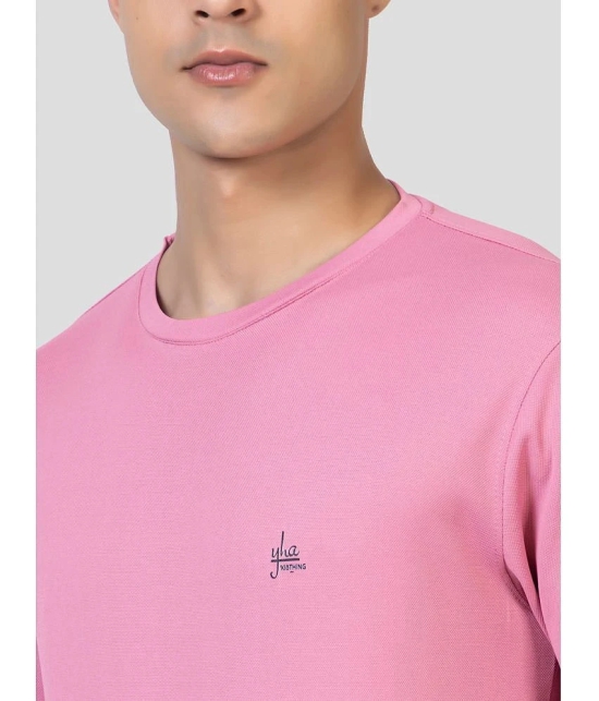 YHA - Pink Cotton Blend Regular Fit Mens T-Shirt ( Pack of 1 ) - None