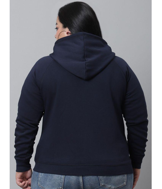 Rute Fleece Blue Hooded Sweatshirt - None