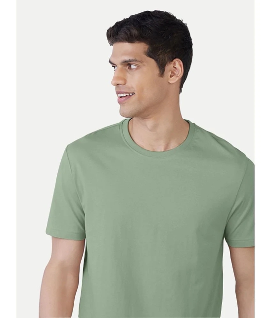 Radprix Cotton Blend Regular Fit Solid Half Sleeves Mens T-Shirt - Light Green ( Pack of 1 ) - None