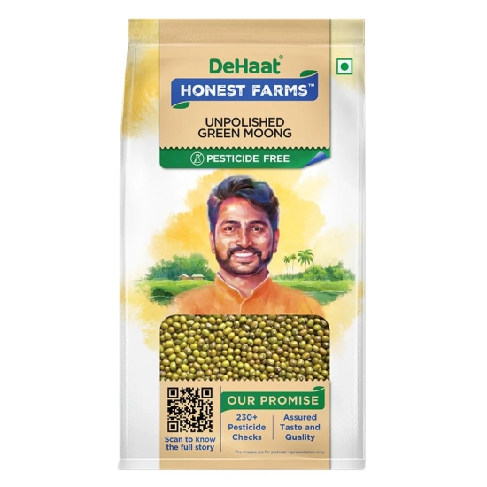 Dehaat Honest Farms Dehaat Unpolished Green Moong 500 Gm, 1 Pc