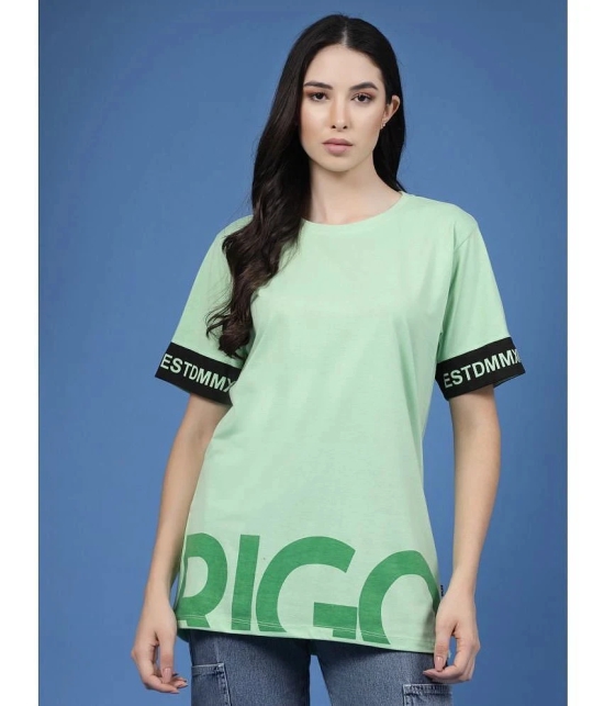 Rigo - Mint Green Cotton Loose Fit Womens T-Shirt ( Pack of 1 ) - None