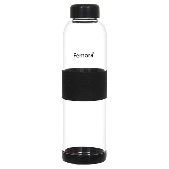 Femora Borosilicate Glass Silicone Grip Fridge Bottle