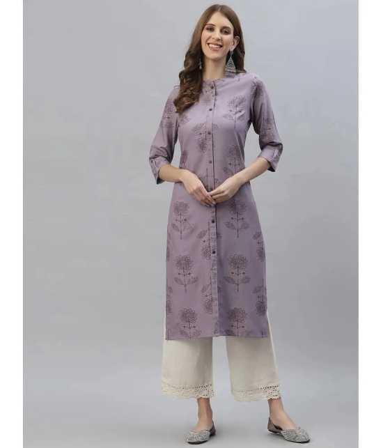 Stylum - Purple Rayon Womens Straight Kurti ( Pack of 1 ) - None